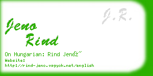 jeno rind business card